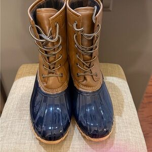 Sporto Brown and Navy Duck Boots